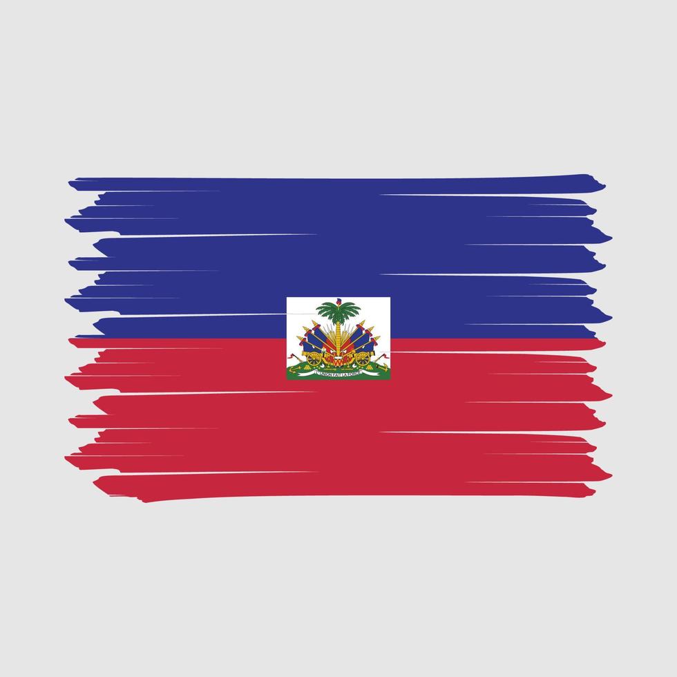 haiti flagge bürste vektor