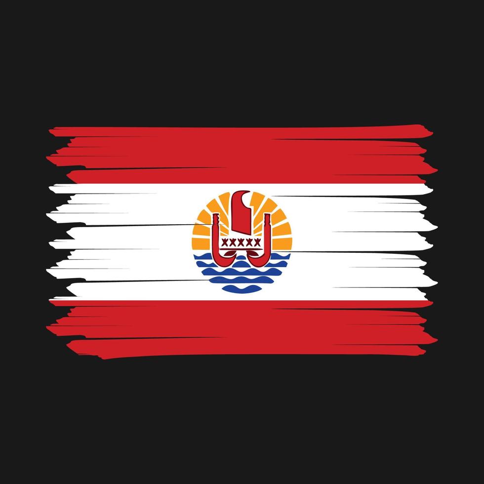 franska polynesien flagga borsta vektor
