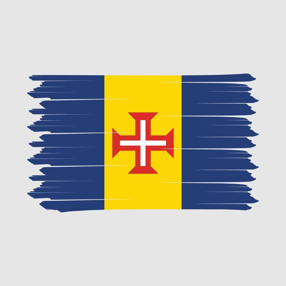 Bürste für Madeira-Flagge vektor