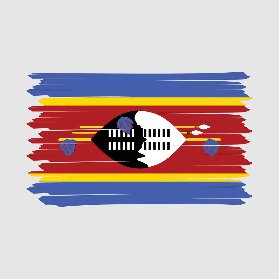 Bürste der Swasiland-Flagge vektor