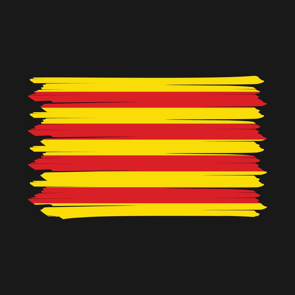 catalonia flagga borsta vektor