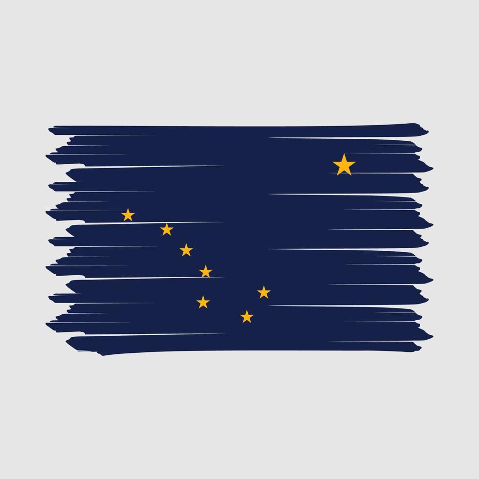 Alaska-Flagge-Pinsel vektor