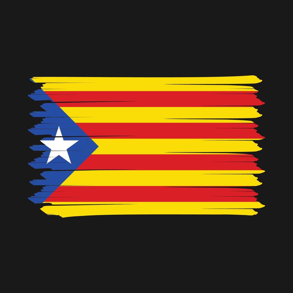 Katalonien-Flagge-Pinsel vektor