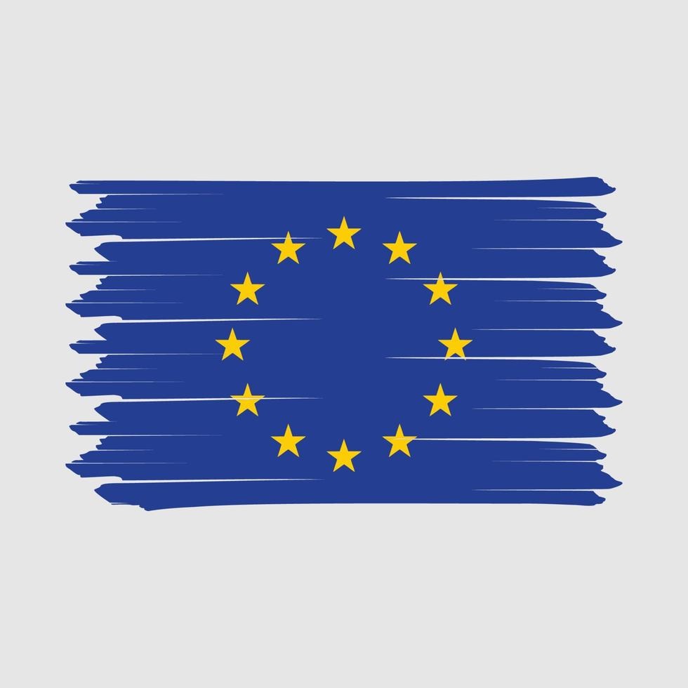 Bürste der europäischen Flagge vektor