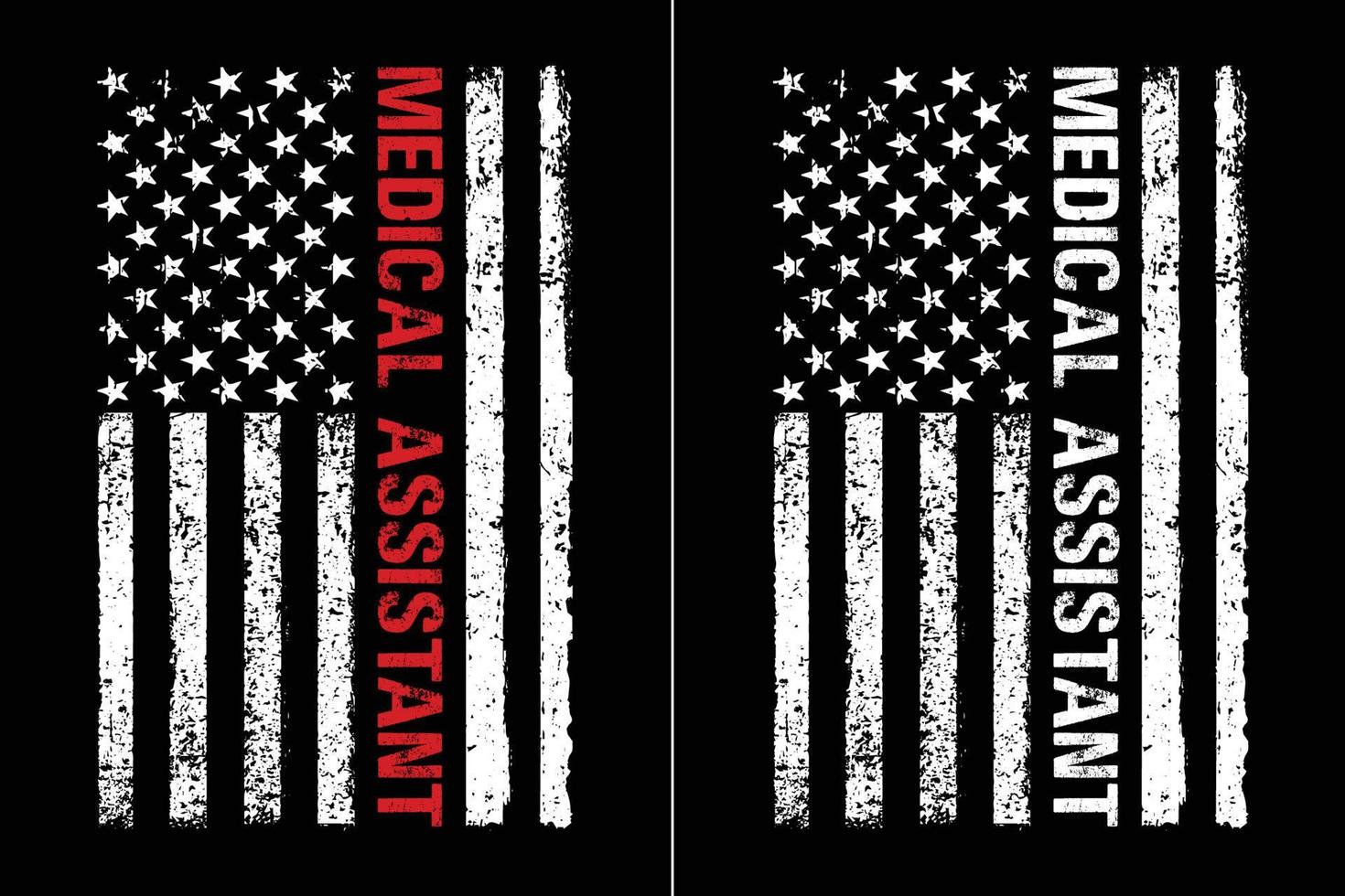 USA flagga medicinsk assistent design vektor