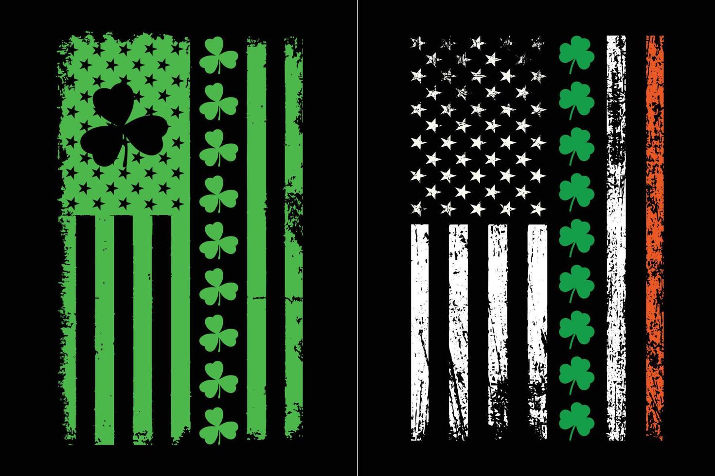 amerikan flagga st. Patricks dag design vektor