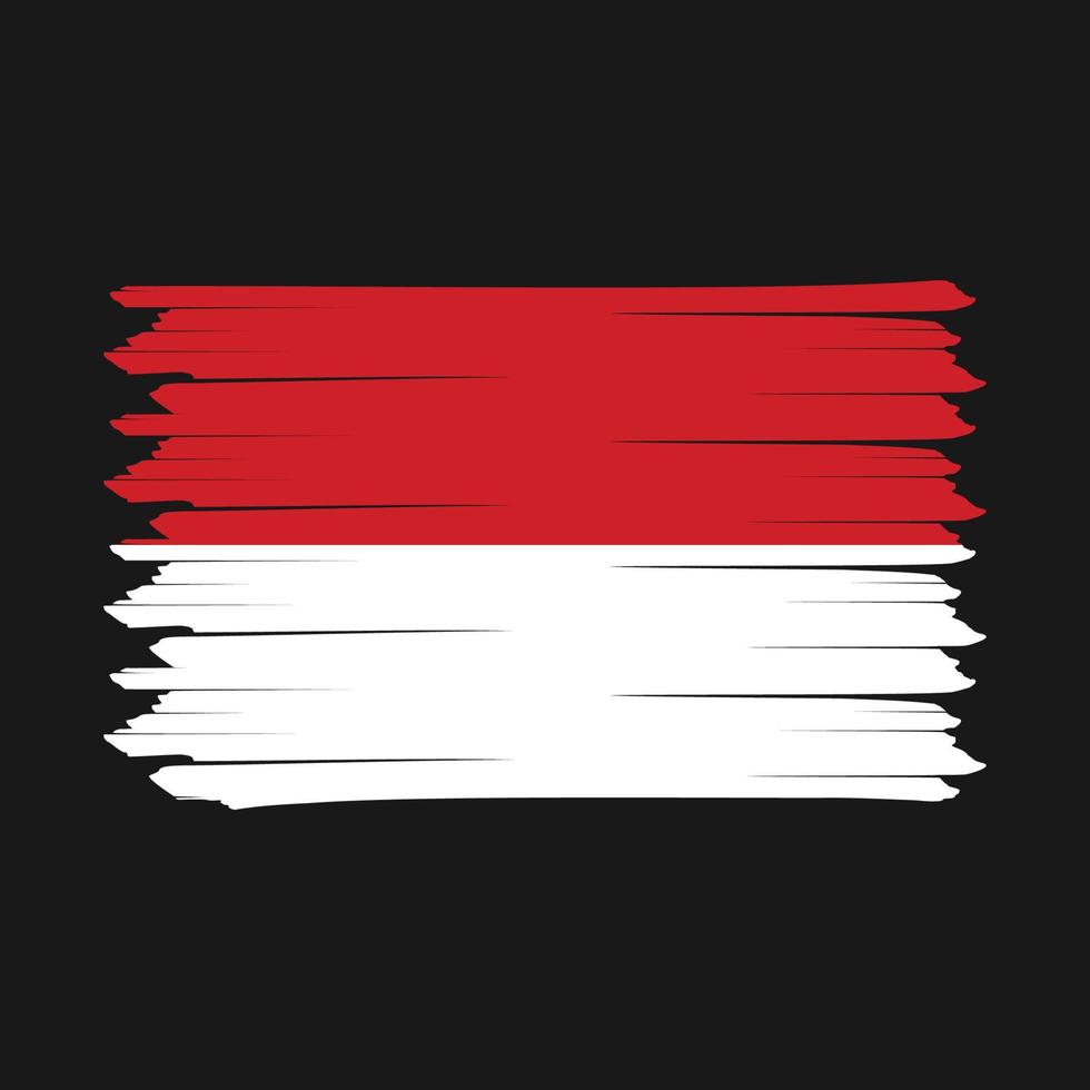 Bürste für Monaco-Flagge vektor