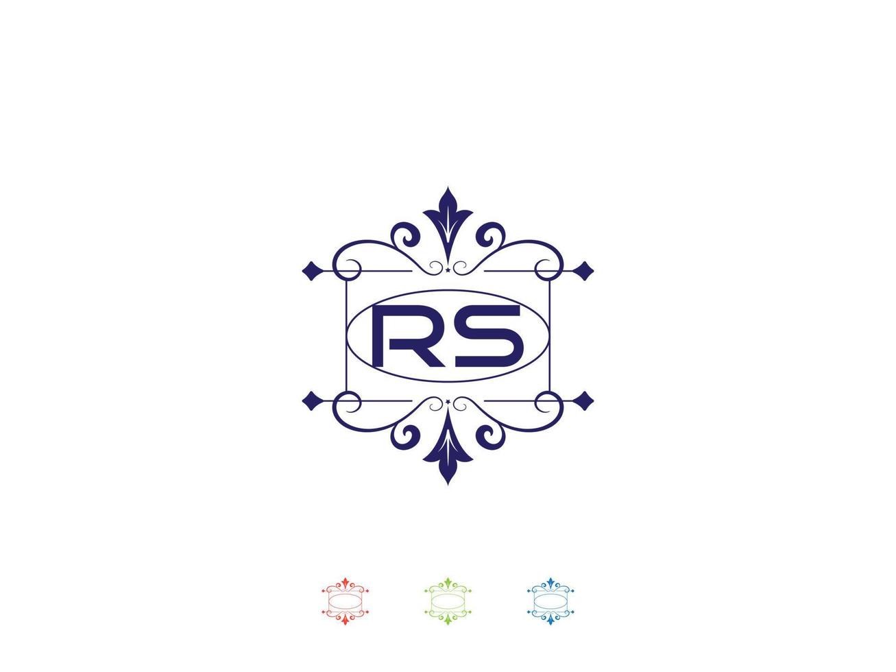 monogramm rs luxus logo, einzigartiges rs logo briefdesign vektor