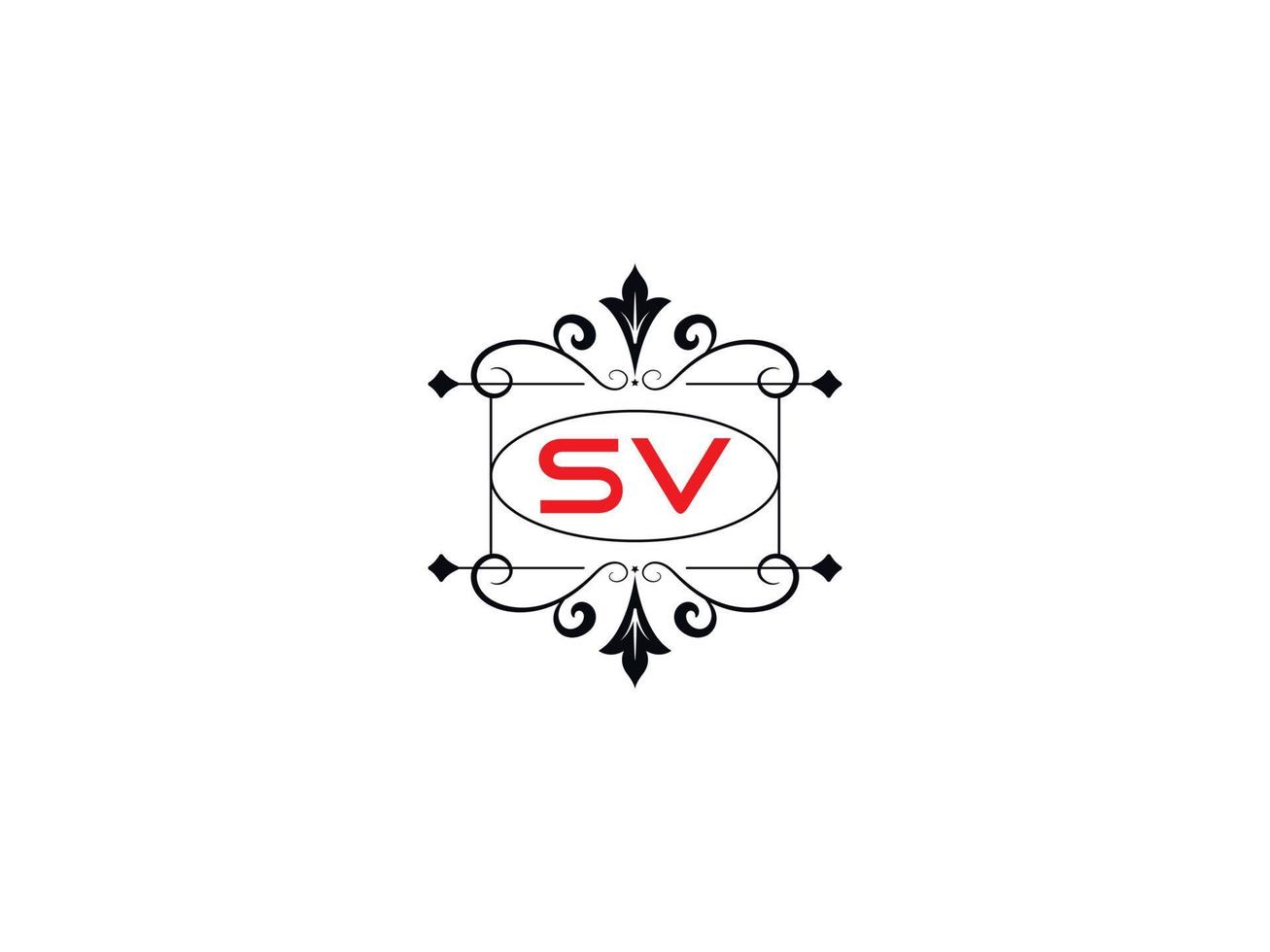 Alphabet sv-Logo-Bild, kreativer sv-Luxus-Buchstabe-Logo-Symbolvektor vektor