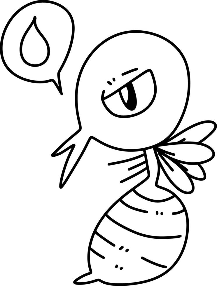 vektor illustration av mygga tecknad serie