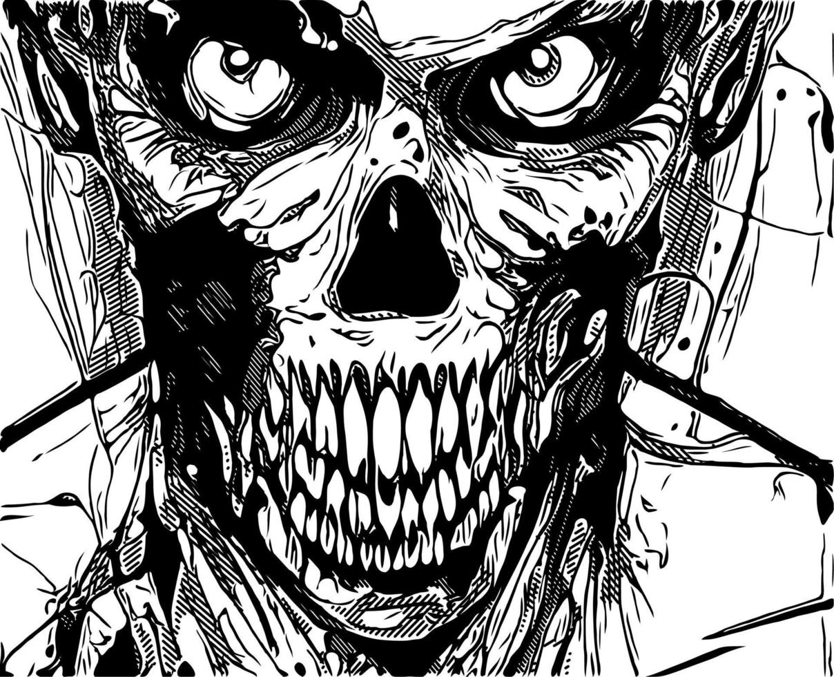 vektor illustration av zombie monster