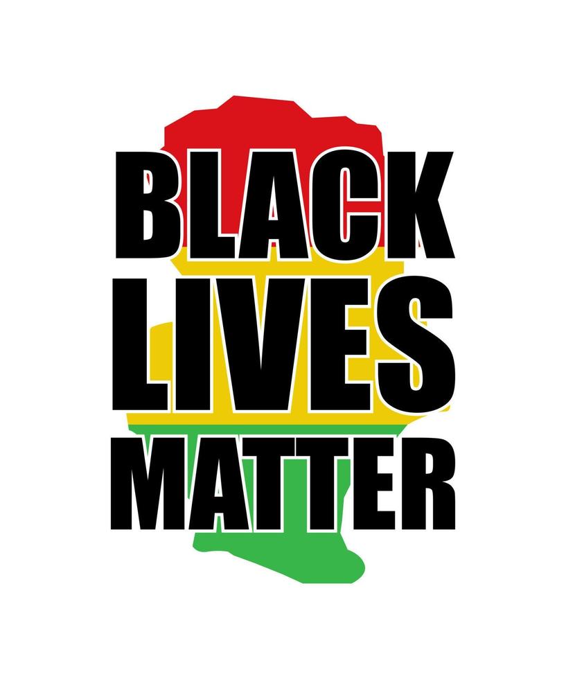 Black Lives Matter Typografie Schriftzug T-Shirt Design vektor