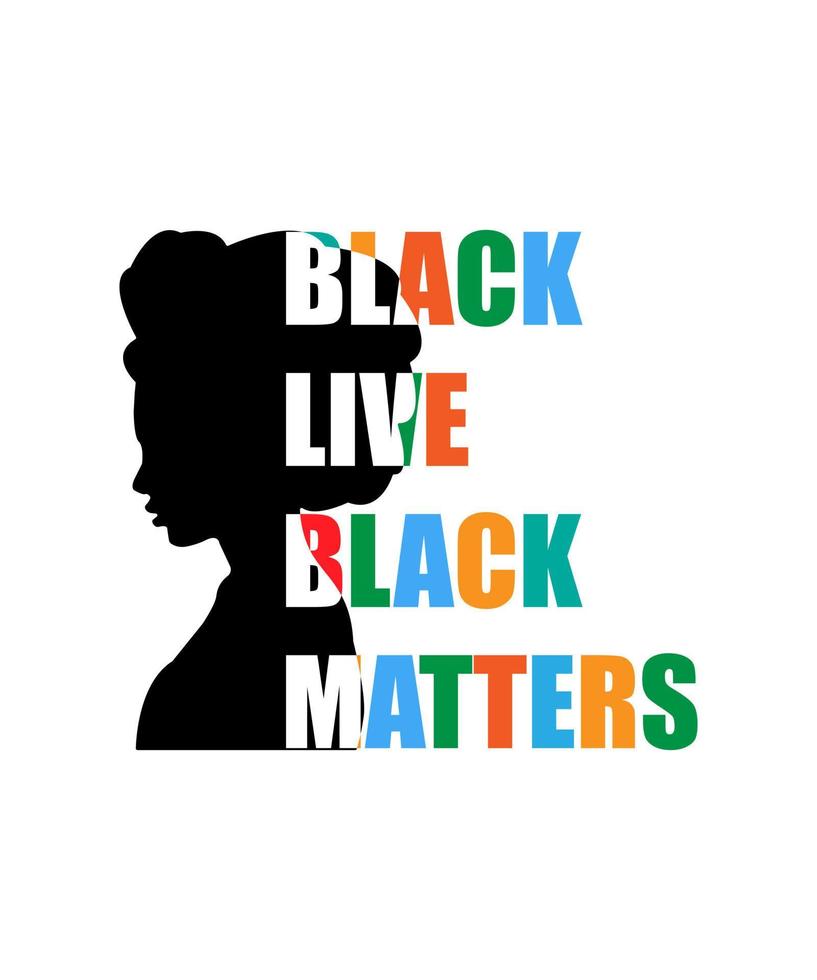 Black Live Black Matters T-Shirt-Design vektor