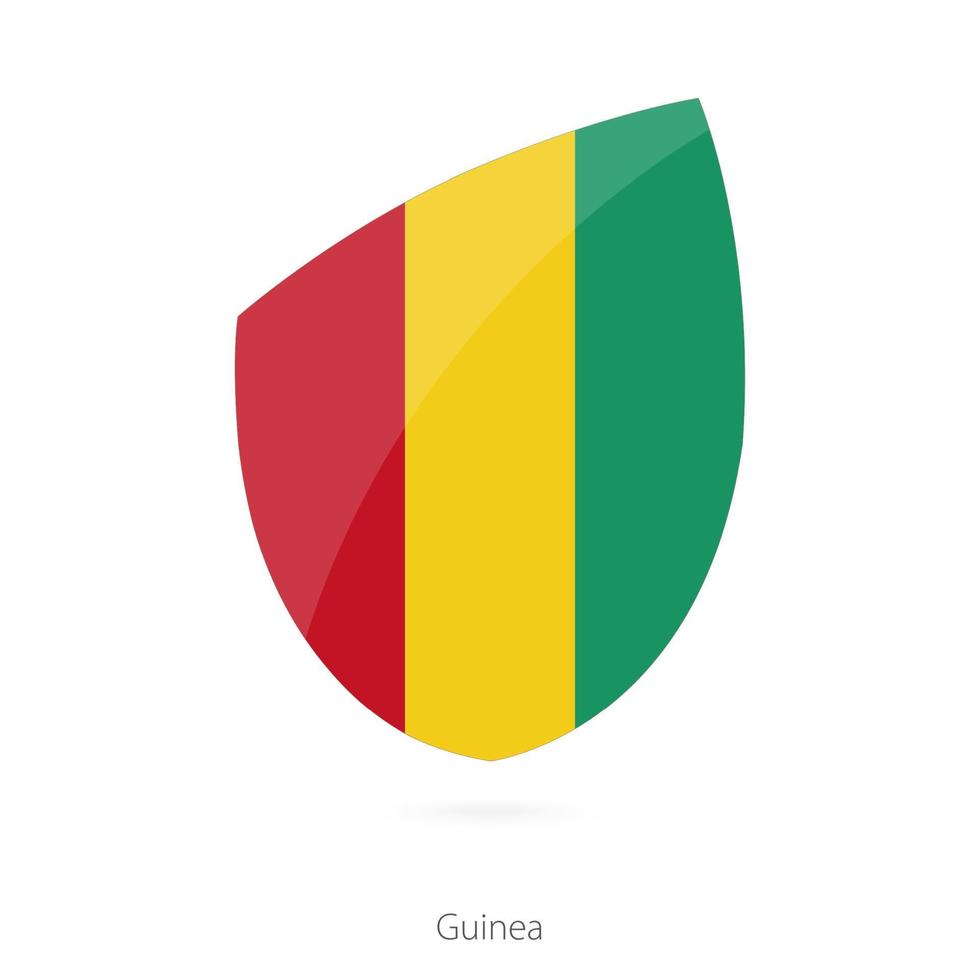 Flagge von Guinea. Guinea-Rugby-Flagge. vektor