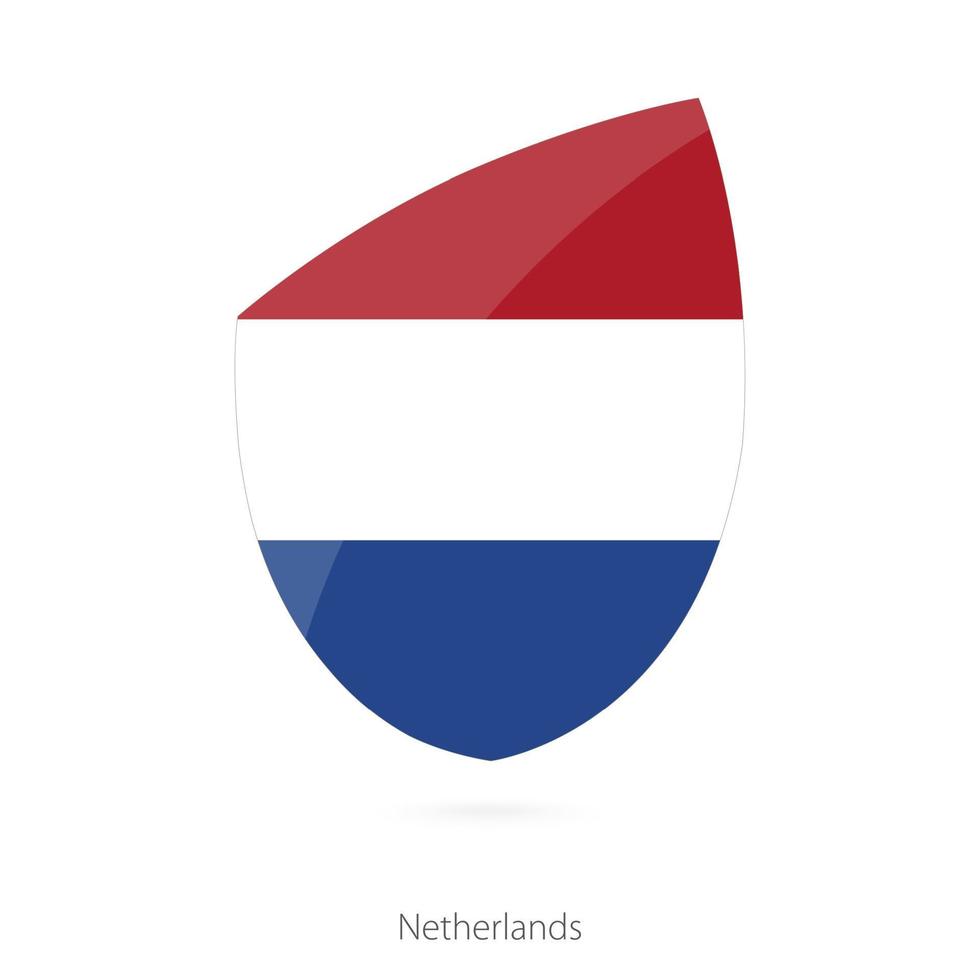 flagga av nederländerna. nederländerna rugby flagga. vektor