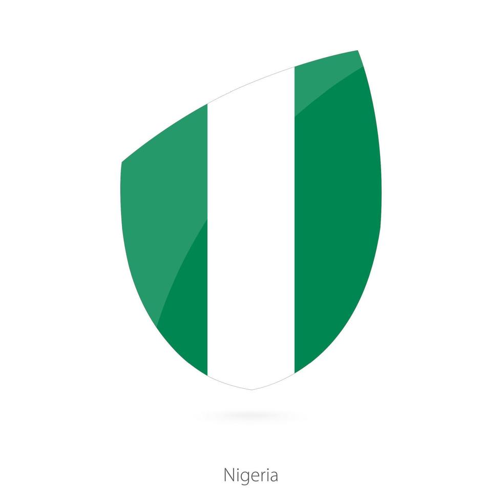 flagga av nigeria. nigerian rugby flagga. vektor