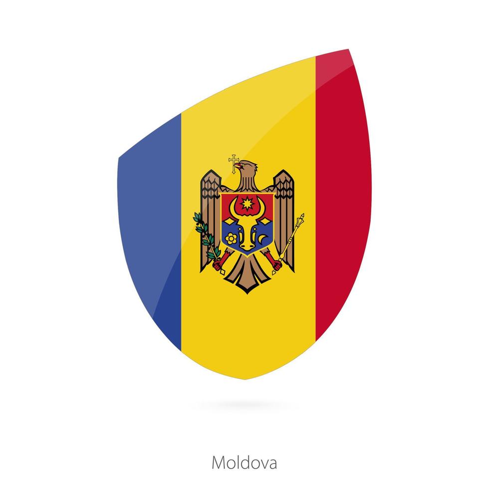 flagga av moldavien. moldaviska rugby flagga. vektor