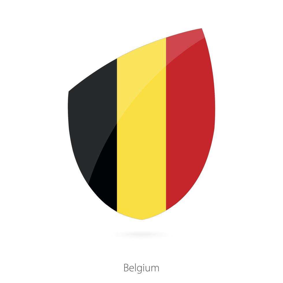 flagga av Belgien. belgien rugby flagga. vektor