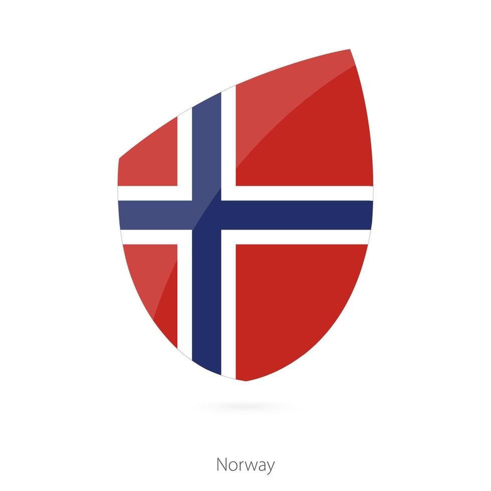 Flagge von Norwegen. Norwegen-Rugby-Flagge. vektor