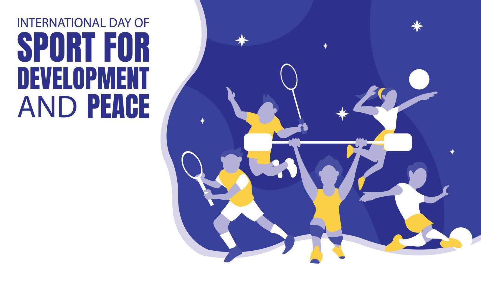 illustration vektor grafisk av en sporter team med annorlunda sporter, perfekt för internationell dag, sport för utveckling och fred, fira, hälsning kort, etc.