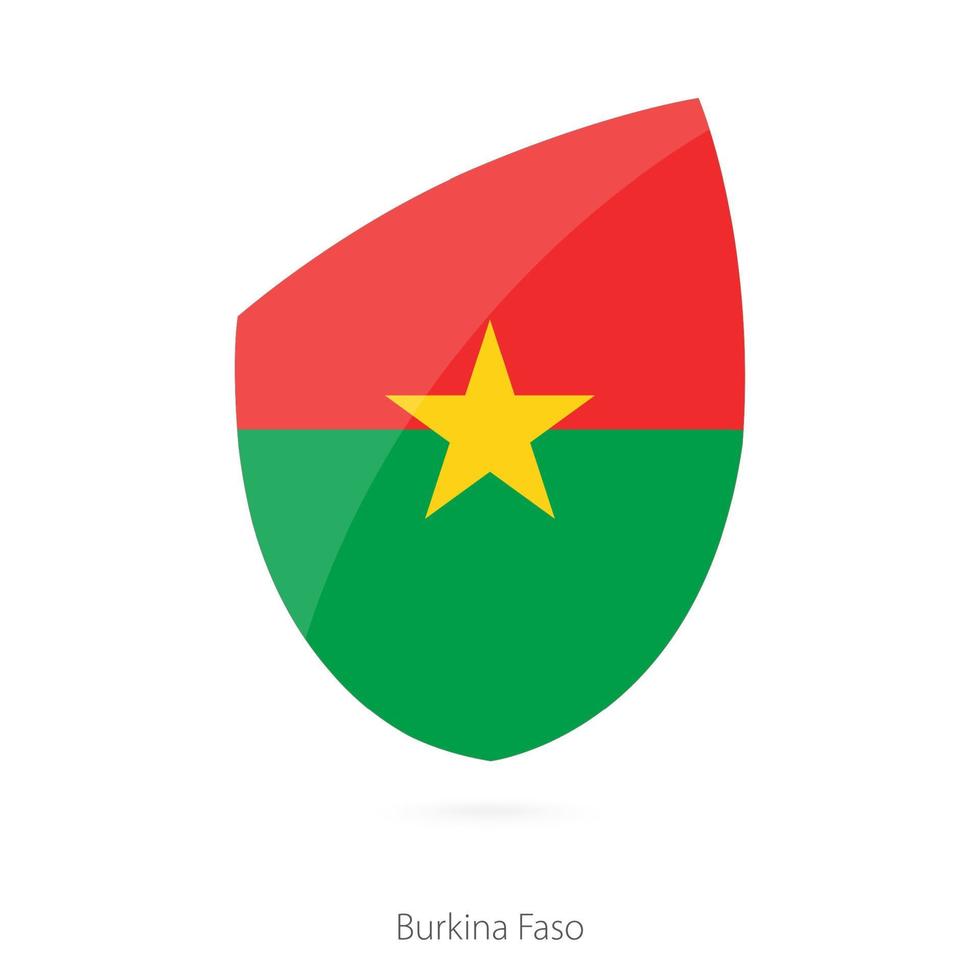 flagga av Burkina faso. Burkina faso rugby flagga. vektor