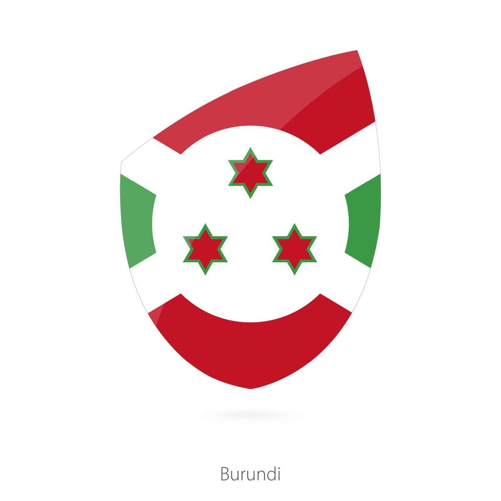 Flagge von Burundi. Burundische Rugby-Flagge. vektor