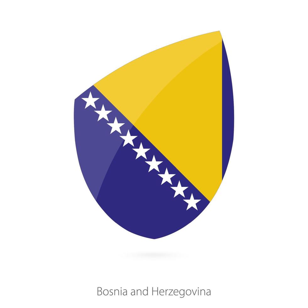 flagga av bosnien och hercegovina. bosnien och herzegovina rugby flagga. vektor