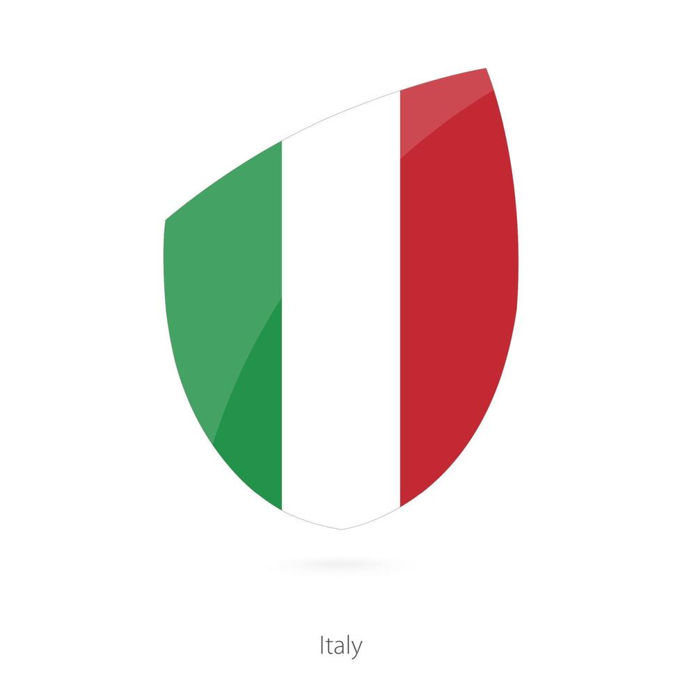 flagga av Italien. italiensk rugby flagga. vektor