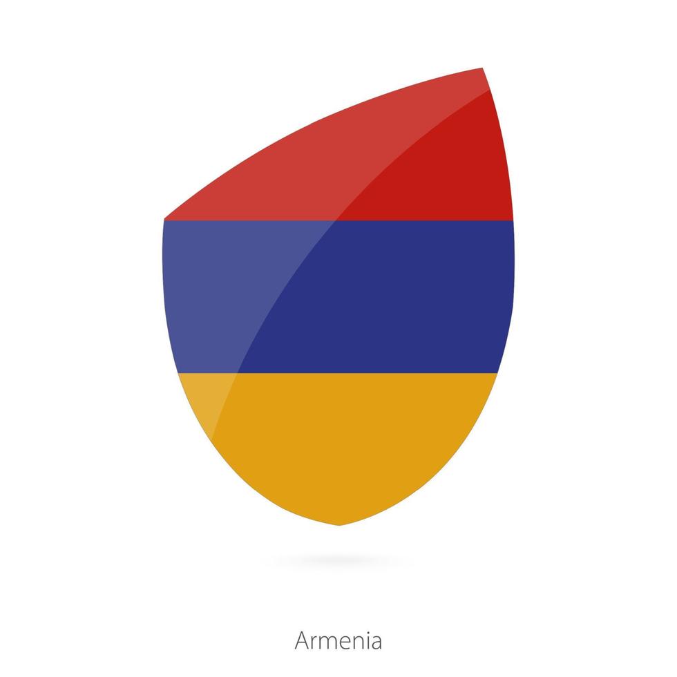 Flagge von Armenien. armenische Rugby-Flagge. vektor