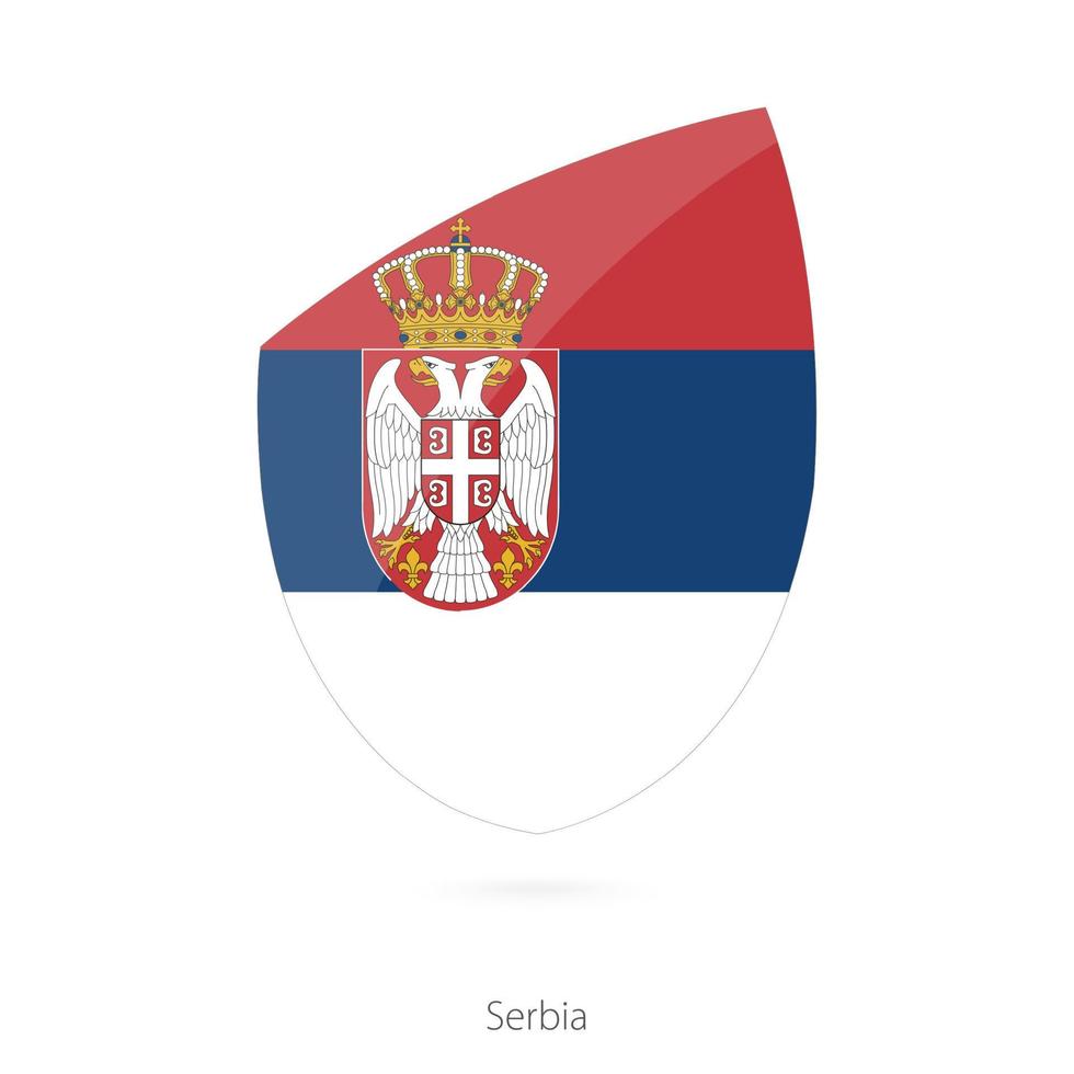 flagga av serbien. serbian rugby flagga. vektor