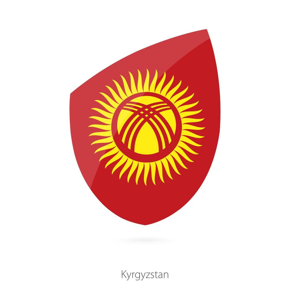 flagga av Kirgizistan. vektor