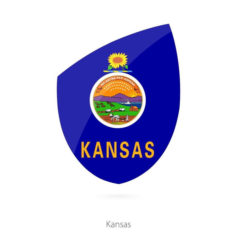 flagga av kansas. vektor