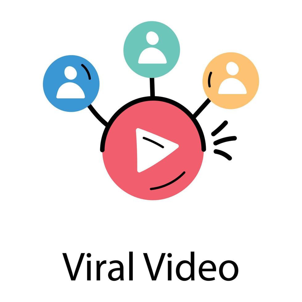 trendiges virales Video vektor