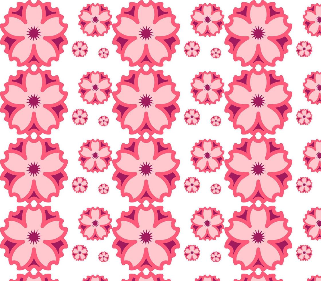 nahtloses Muster mit rosa Blumen vektor