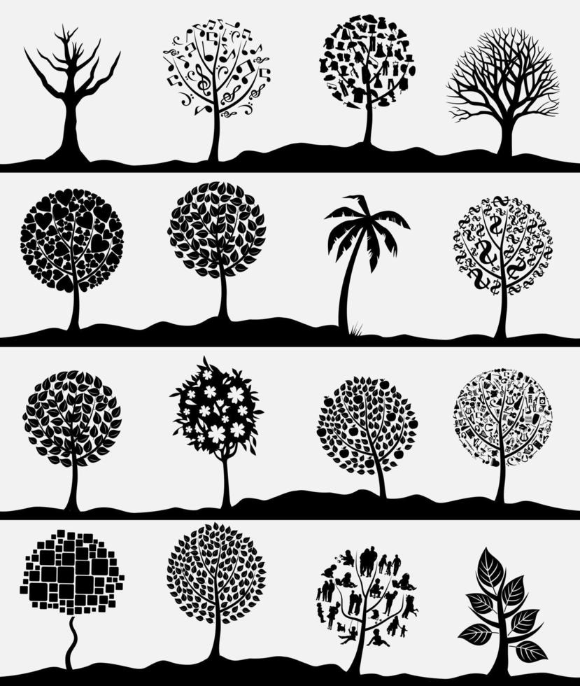 Reihe von Bäumen. Vektor-Illustration vektor