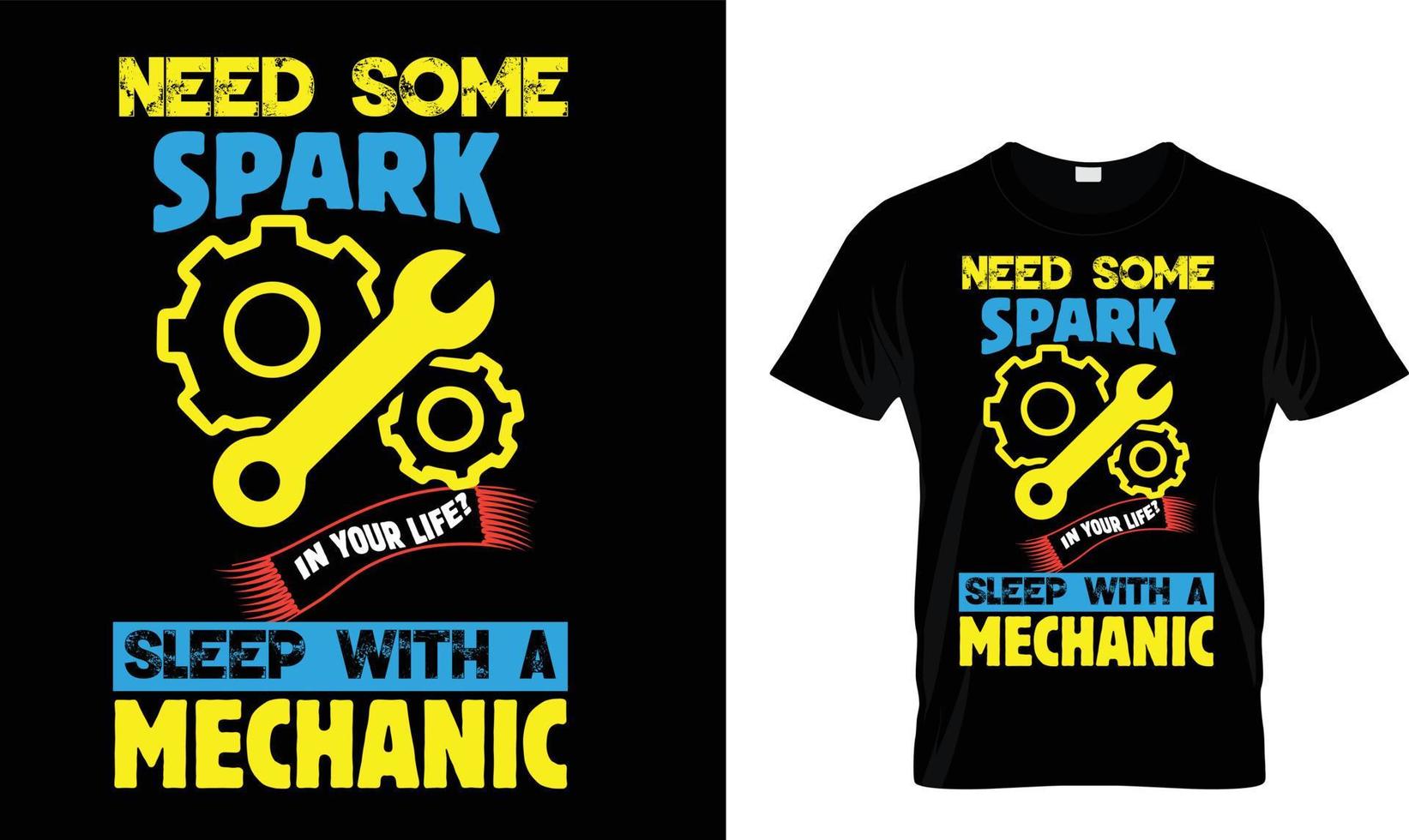 Mechaniker-T-Shirt-Design vektor