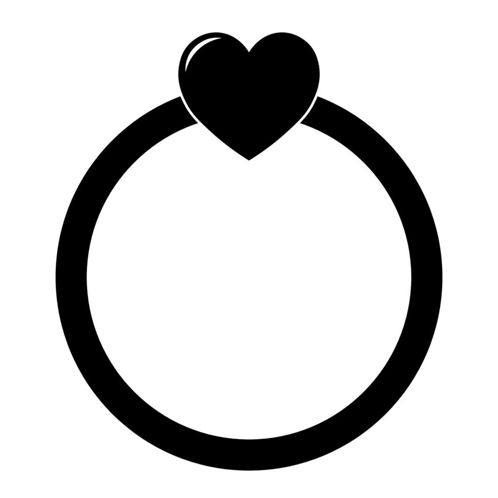 einfache Illustration des Ringsymbols für st. Valentinstag vektor