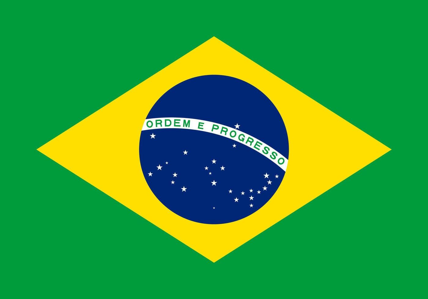 Brasilien flagga enkel illustration för självständighetsdag eller val vektor