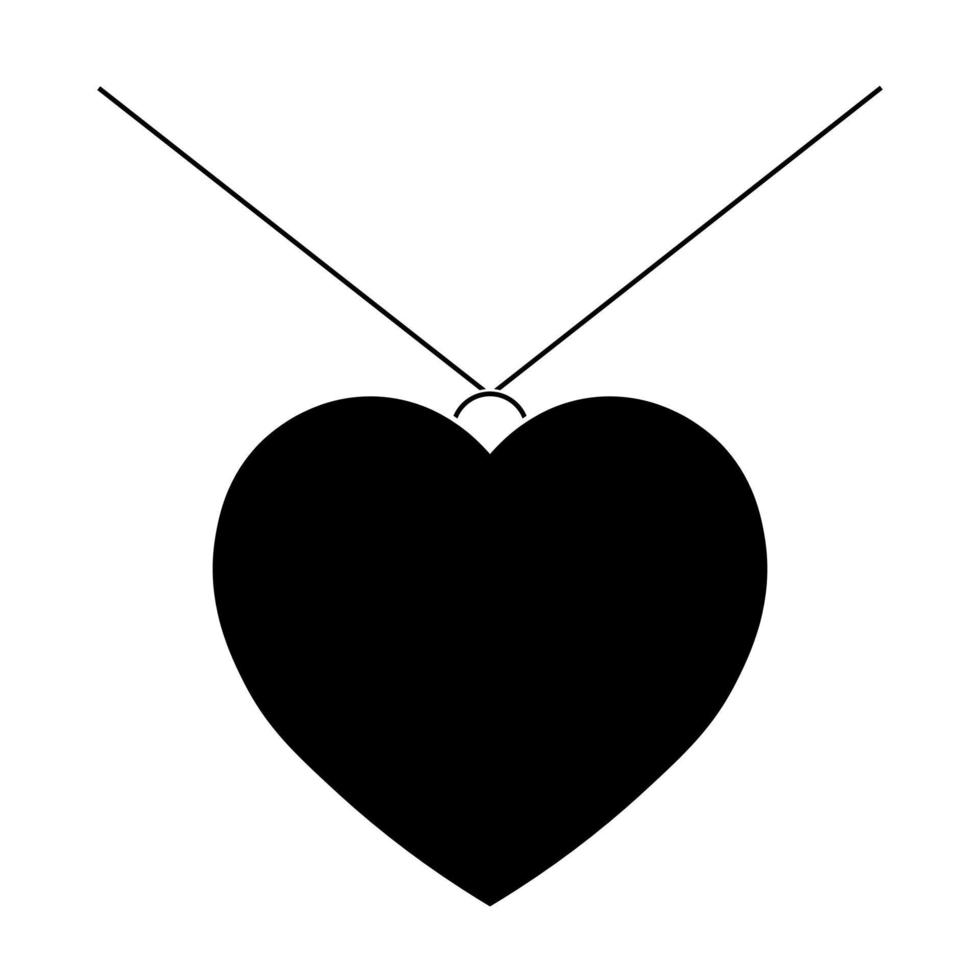 einfache illustration des anhängers, kettensymbol für st. Valentinstag vektor
