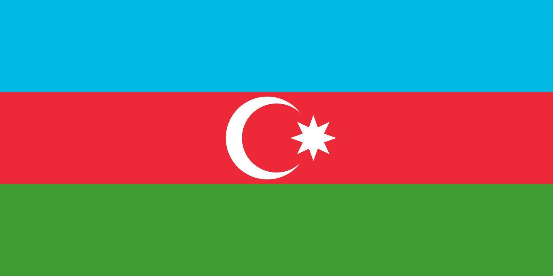 azerbaijan flagga enkel illustration för oberoende dag eller val vektor