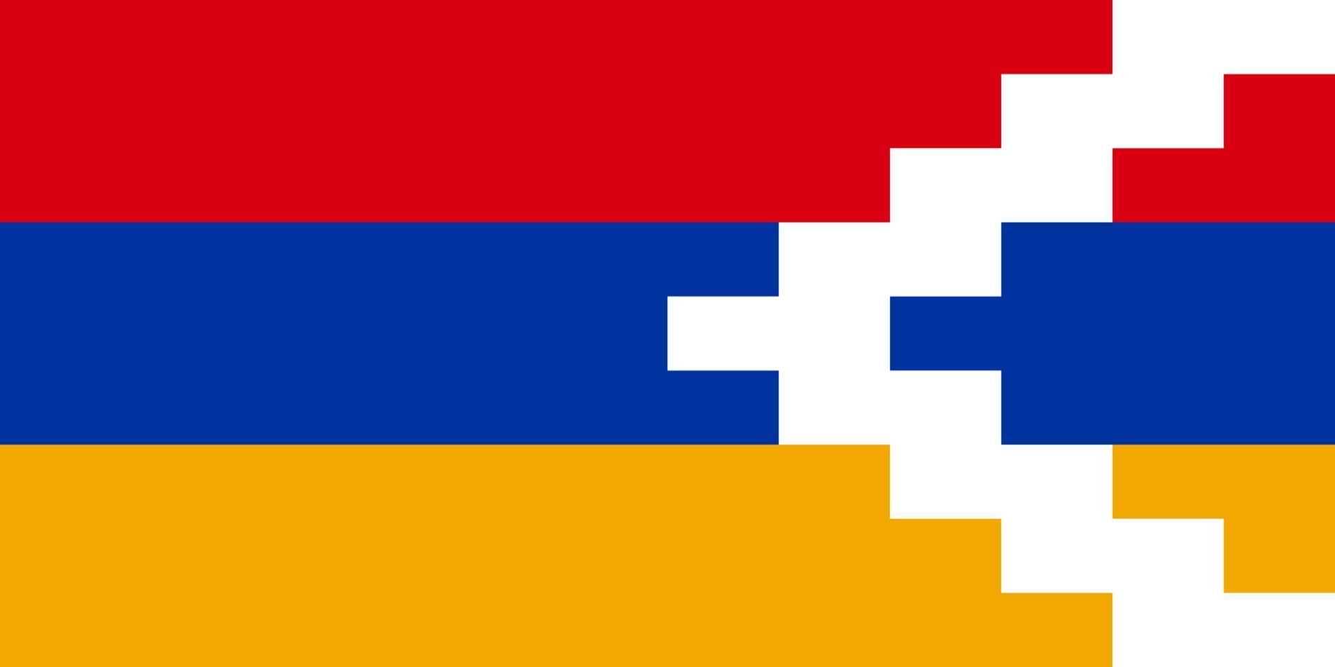 artsakh flag einfache illustration für unabhängigkeitstag oder wahl vektor