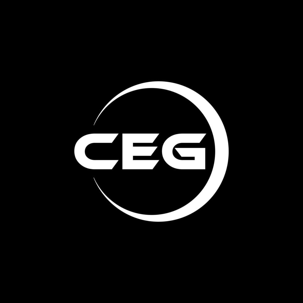 CEG-Brief-Logo-Design in Abbildung. Vektorlogo, Kalligrafie-Designs für Logo, Poster, Einladung usw. vektor