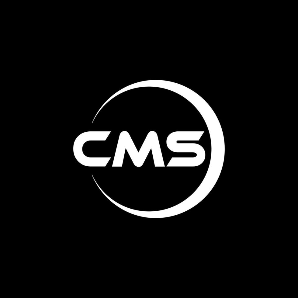 cms-Buchstaben-Logo-Design in Abbildung. Vektorlogo, Kalligrafie-Designs für Logo, Poster, Einladung usw. vektor