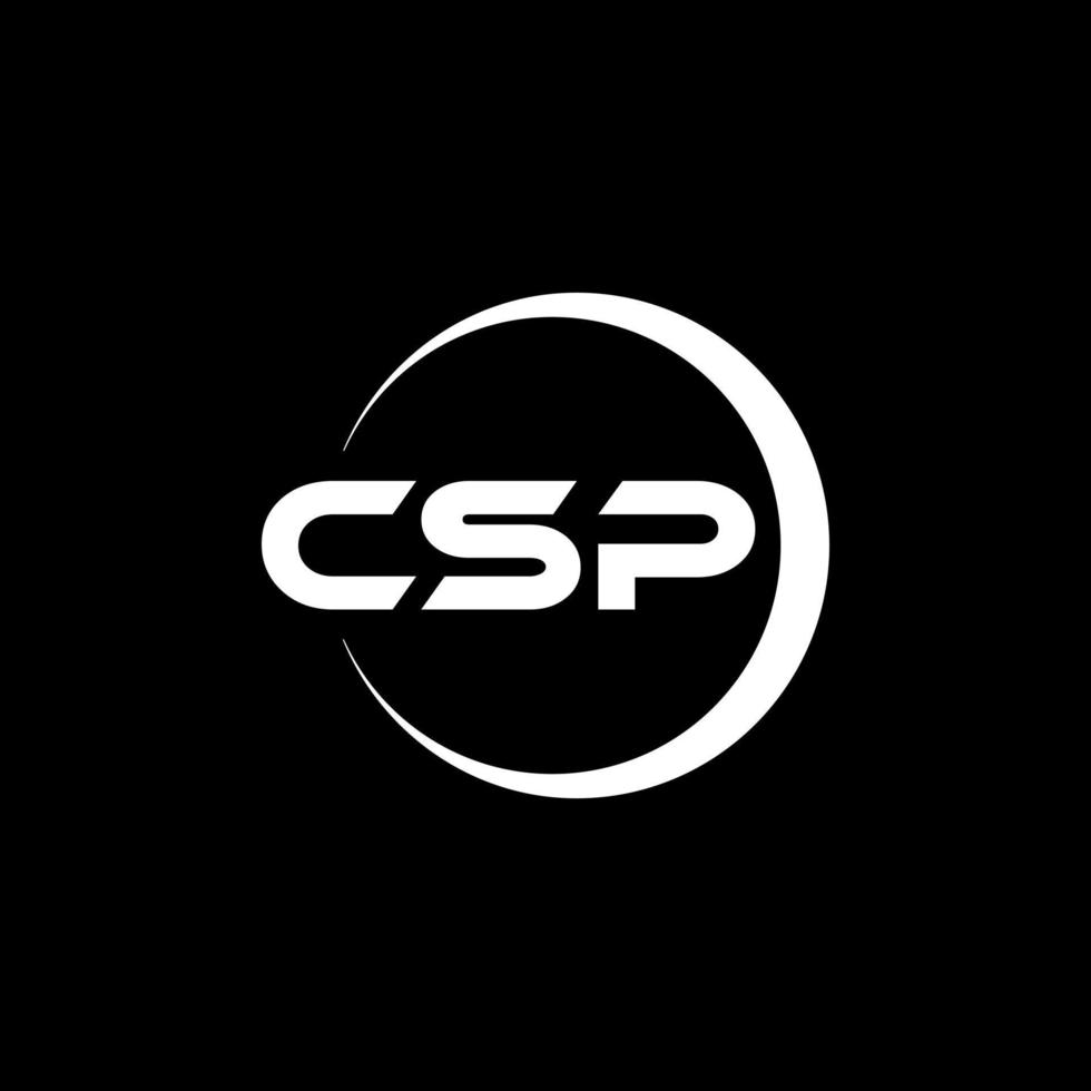 csp brev logotyp design i illustration. vektor logotyp, kalligrafi mönster för logotyp, affisch, inbjudan, etc.