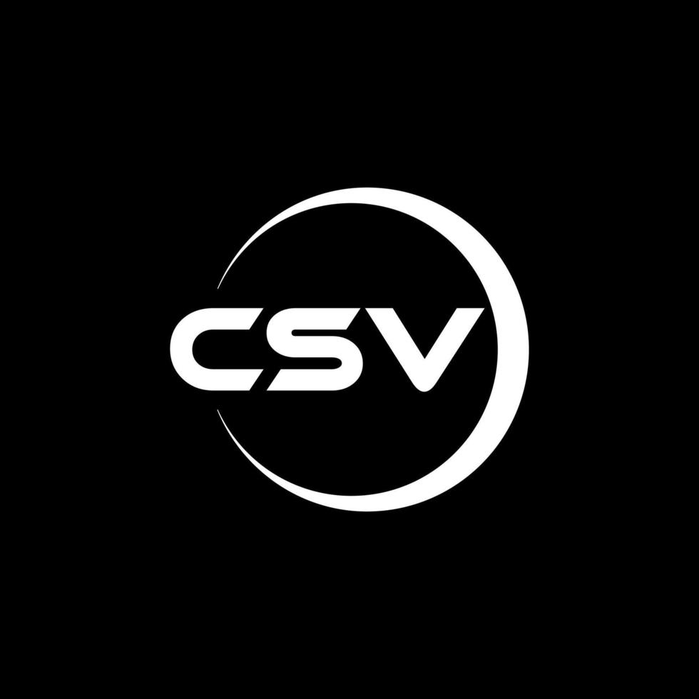 csv-brief-logo-design in der illustration. Vektorlogo, Kalligrafie-Designs für Logo, Poster, Einladung usw. vektor
