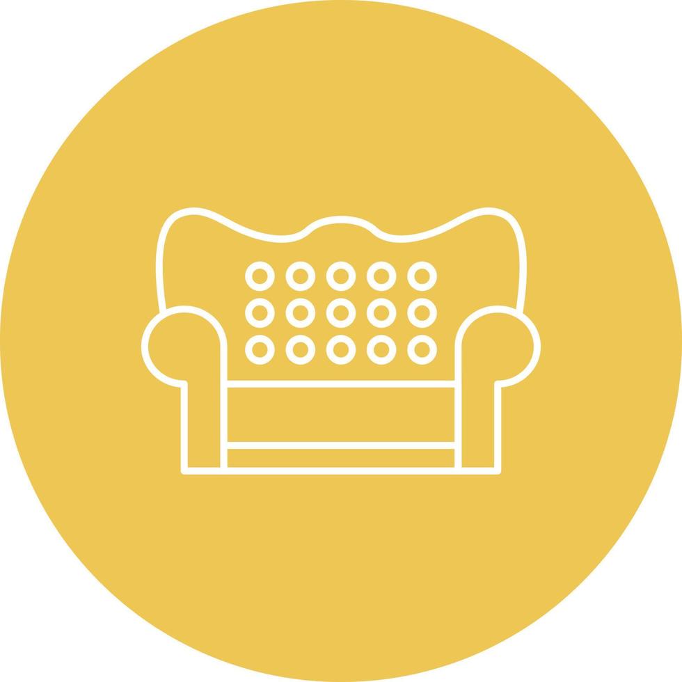 Couch Linie Kreis Hintergrundsymbol vektor
