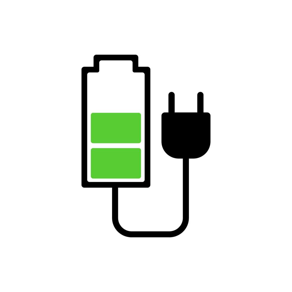 batteri avgift platt stil ikon vektor