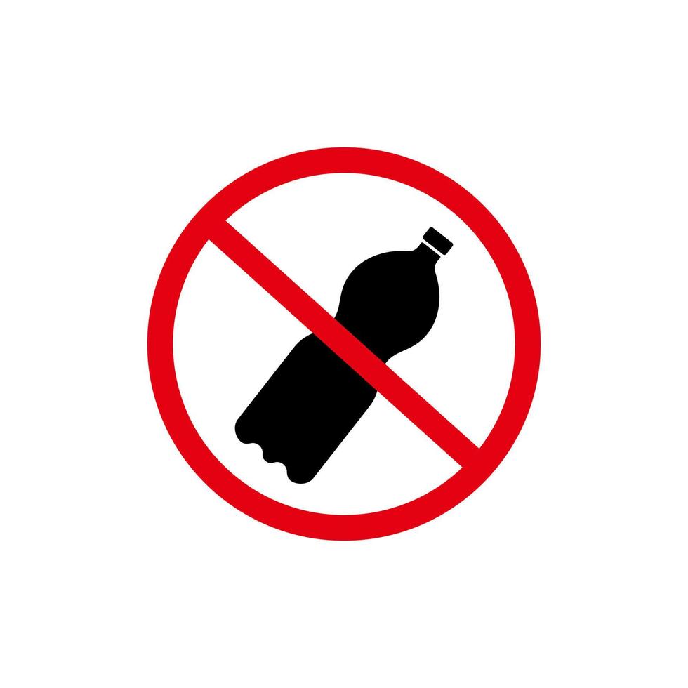 kein Flaschenzeichen-Symbol vektor