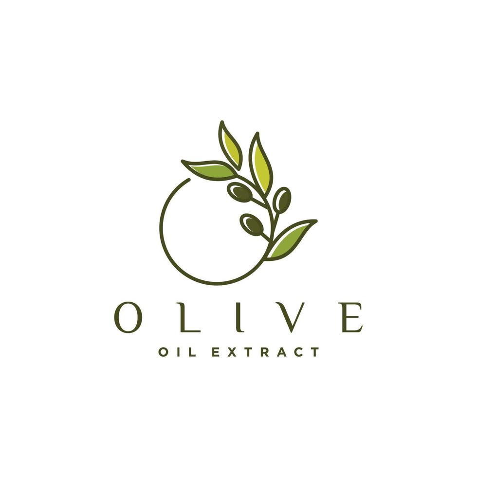 Olivenöl-Logo-Design vektor