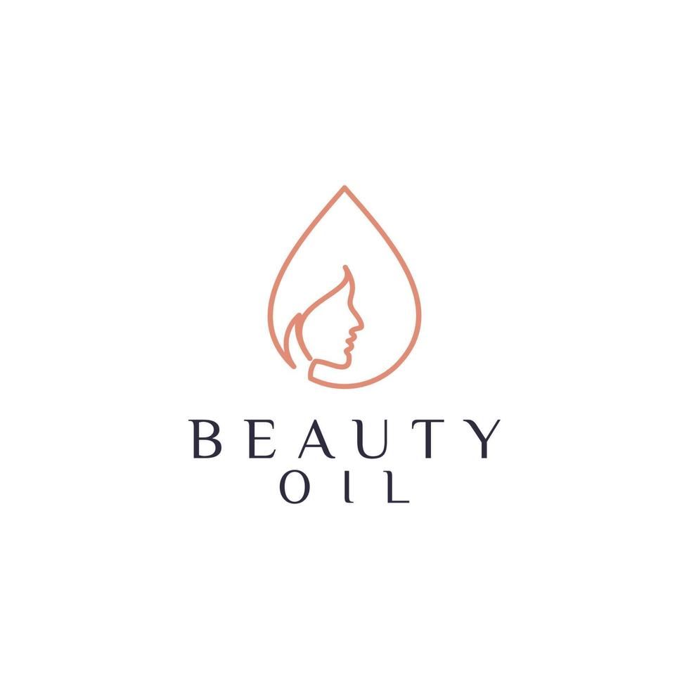 Schönheitsöl-Logo-Design vektor
